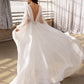 Dreamy boho wedding dress with sheer fabric and a weightless, airy effect