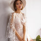 Dreamy star wedding dress with a graceful train and celestial-inspired details