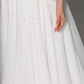 Ethereal A-line wedding dress crafted from airy organza for a graceful bridal look