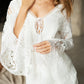 Romantic boho wedding dress with soft, breathable lace and a subtle open-back design