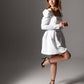 Puffed sleeve bridal gown with voluminous long sleeves and a romantic, modern look